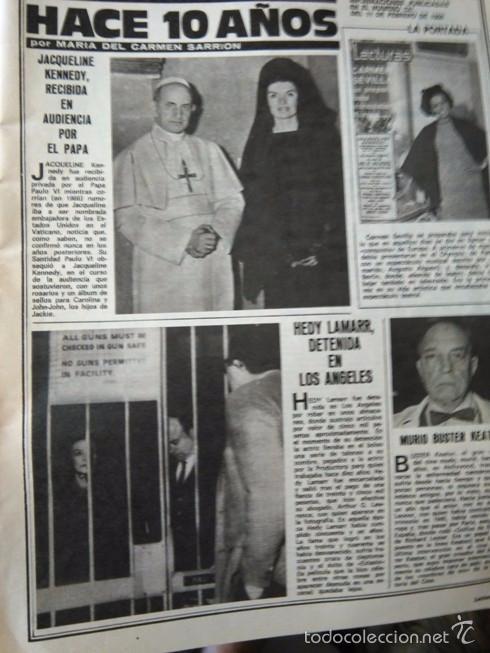 Coleccionismo de Revistas y Peri&oacute;dicos: recorte jacqueline kennedy pablo vi papa carmen sevilla buster keaton heidi lamarr