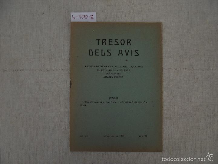 Coleccionismo de Revistas y Peri&oacute;dicos: TRESOR DELS AVIS, REVISTA D&acute;ETNOGRAFIA, MITOLOGIA I FOLKLORE DE CATALUNYA Y BALEARS, A FERRER, 1928