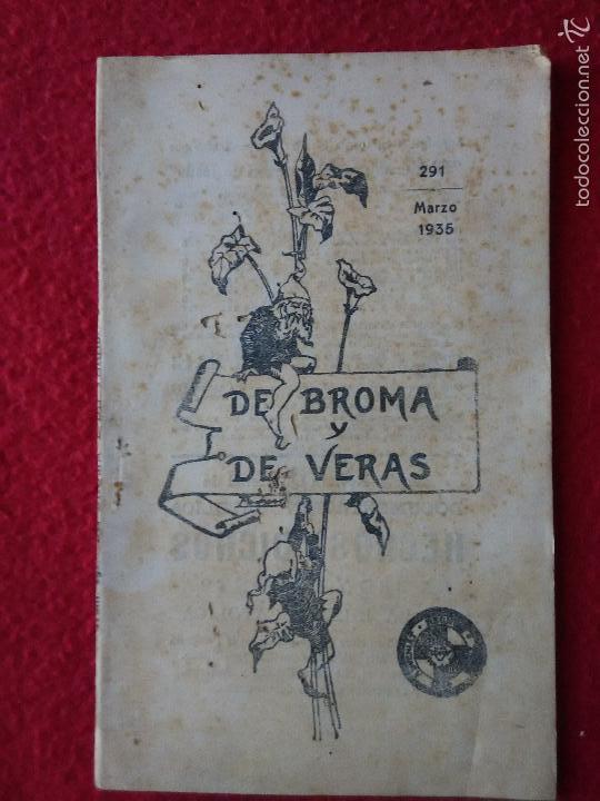 Coleccionismo de Revistas y Peri&oacute;dicos: De bromas y de veras 1935. N&ordm; 291