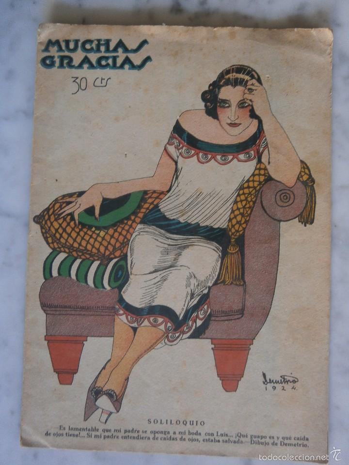 Coleccionismo de Revistas y Peri&oacute;dicos: revista comico satirica  - muchas gracias - 3 / 5 /1924 - n&ordm; 14