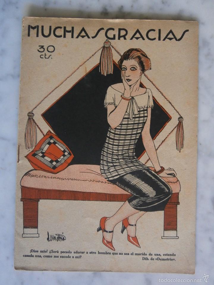 Coleccionismo de Revistas y Peri&oacute;dicos: revista comico satirica  - muchas gracias - 9 /8 /1924 - n&ordm; 28