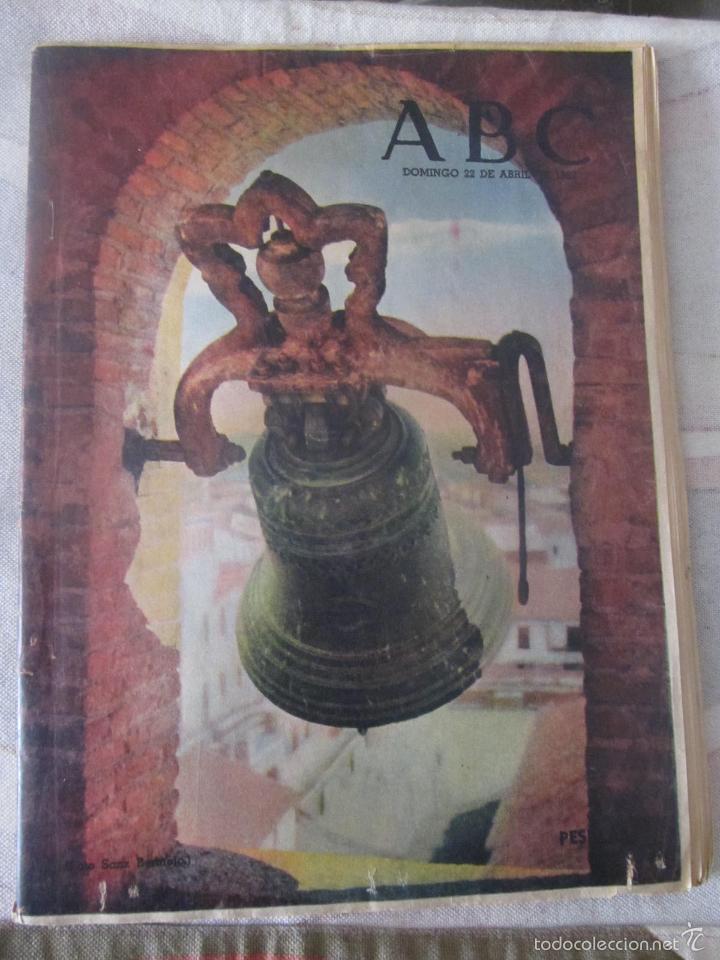 Coleccionismo de Revistas y Peri&oacute;dicos: PERIODICO ABC 22 ABRIL 1962 CON PUBLICIDAD DE LA EPOCA