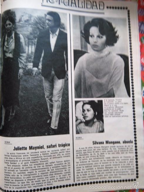 Collectionnisme de Revues et Journaux: RECORTE JULIETTE MAYNIEL SILVANA MANGANO