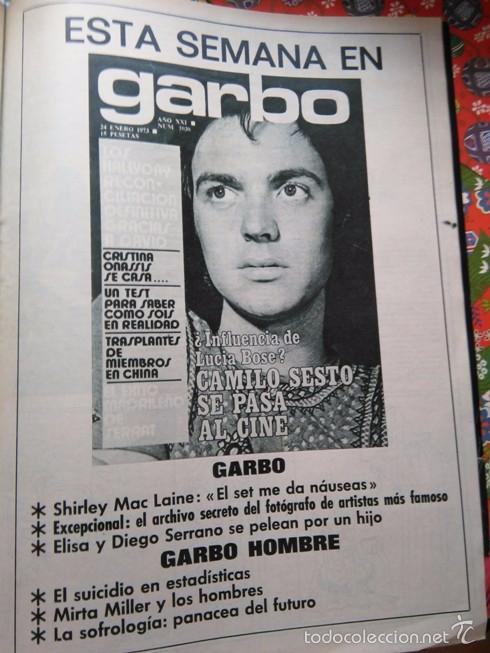 Coleccionismo de revistas y peri&oacute;dicos: RECORTE camilo sesto