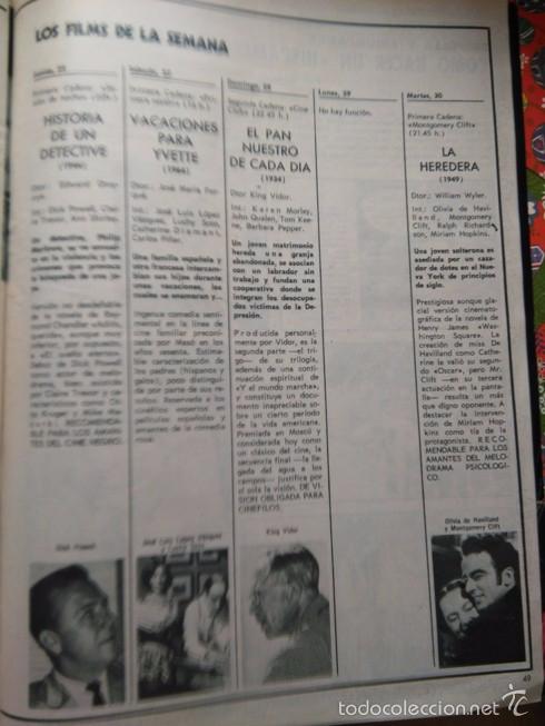 Collectionnisme de Revues et Journaux: RECORTE montgomery clift olivia de havilland king vidor luchy soto dick powell jose luis lopez vazqu