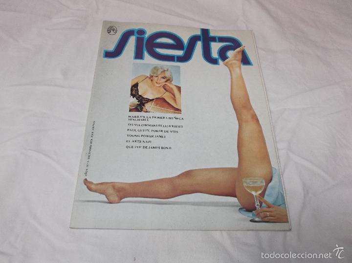 Coleccionismo de revistas y peri&oacute;dicos: siesta n&ordm; 5, marilyn monroe, la primera mu&ntilde;eca hinchable, sylvia kristel emmanuelle),sean connery,