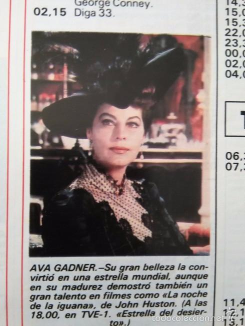 Coleccionismo de Revistas y Peri&oacute;dicos: recorte AVA GADNER GARDNER