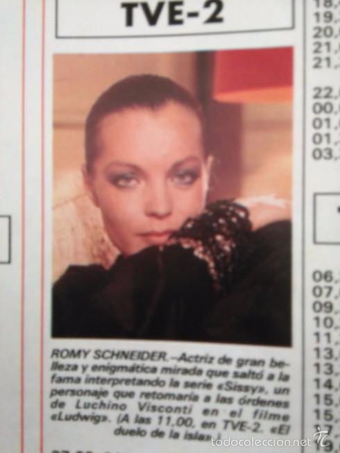 Coleccionismo de Revistas y Peri&oacute;dicos: RECORTE ROMY SCHNEIDER
