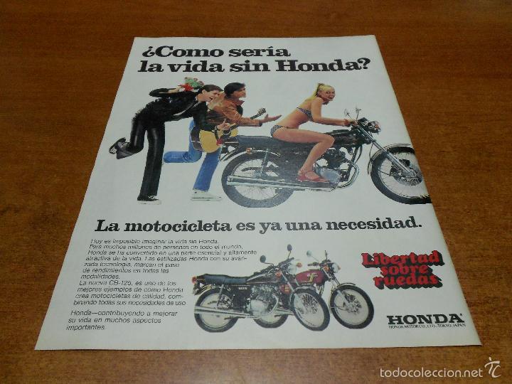 Coleccionismo de revistas y peri&oacute;dicos: PUBLICIDAD EN PRENSA 1981: MOTOCICLETAS HONDA