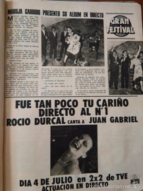 Coleccionismo de Revistas y Peri&oacute;dicos: recorte ROCIO DURCAL MARUJA GARRIDO
