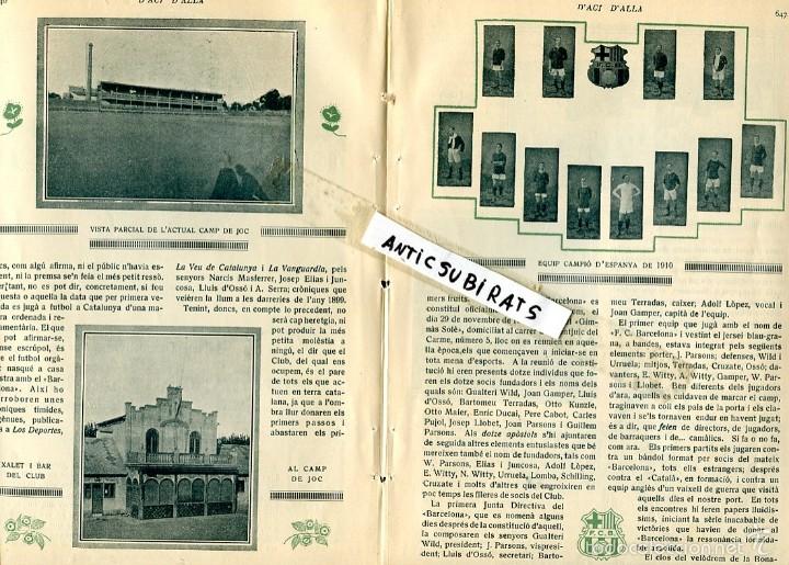 Sammeln von Zeitschriften und Zeitungen: REVISTA  HISTORIA DEL F. C. BARCELONA FUTBOL CLUB GAMPER CATALANES EN LA INDEPENDENCIA DE ARGENTINA