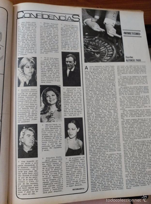 Coleccionismo de Revistas y Peri&oacute;dicos: recorte NATHALIE DELON ROMY SCHNEIDER JEAN LOUIS TRINTIGNANT MARINA VLADY JEAN MARAIS