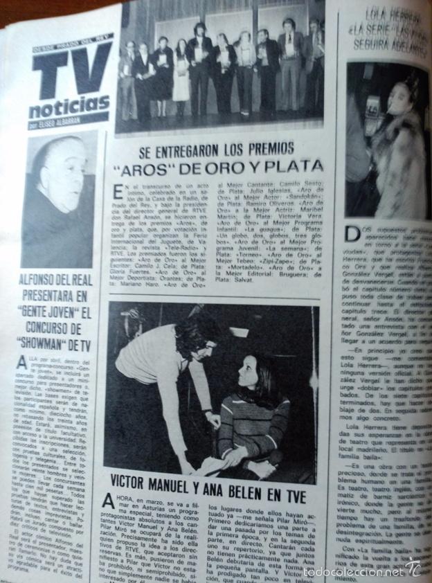 Coleccionismo de Revistas y Peri&oacute;dicos: RECORTE alfonso del real lola herrera victor mauel ana belen gloria fuertes
