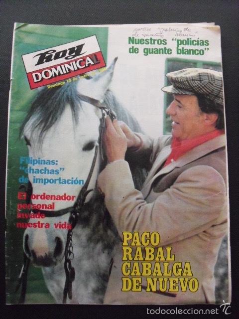Sammeln von Zeitschriften und Zeitungen: REVISTA HOY DOMINICAL. ENERO 1982. PACO RABAL.