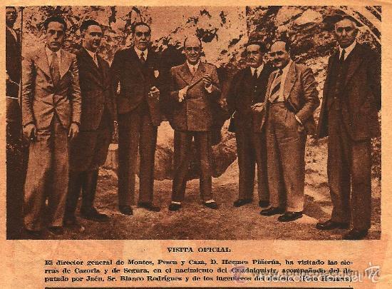 Coleccionismo de revistas y peri&oacute;dicos: Visita director general de Montes Hermes Pi&ntilde;er&uacute;a a las sierras de Cazorla y Segura - 1935