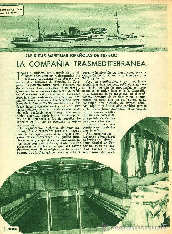 Sammeln von Zeitschriften und Zeitungen: * COMPA&Ntilde;&Iacute;AS DE NAVEGACI&Oacute;N * La Compa&ntilde;&iacute;a Trasmediterr&aacute;nea - 1935