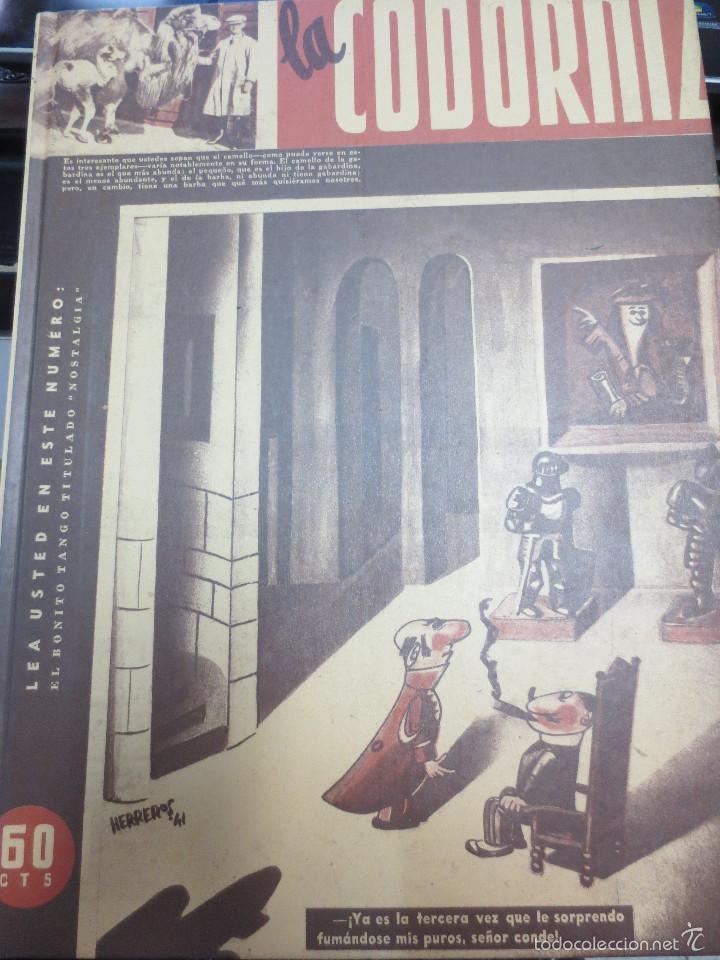 Coleccionismo de Revistas y Peri&oacute;dicos: REVISTA LA CODORNIZ N&ordm; 8 DEL N&ordm; 72 AL N&ordm; 11 A&Ntilde;O 1942 EDIT AGUALARGA