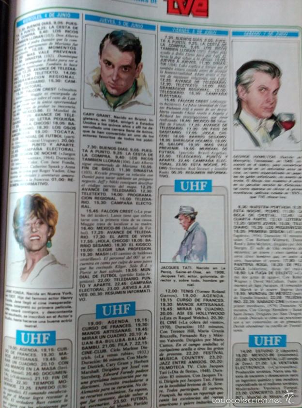 Coleccionismo de revistas y peri&oacute;dicos: recorte GEORGE HAMILTON JANE FONDA CARY GRANT JACQUES TATI