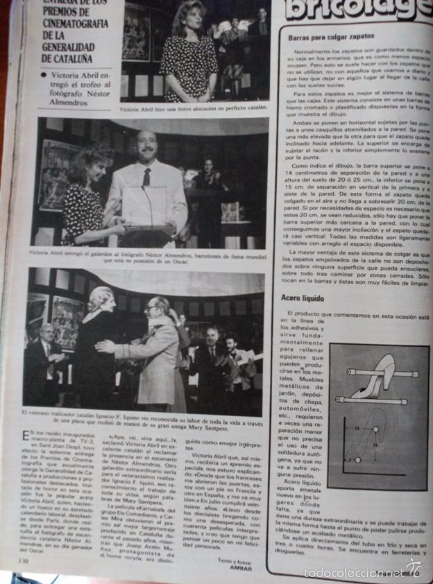 Coleccionismo de revistas y peri&oacute;dicos: recorte victoria abril ignacio  f iquino mary santpere
