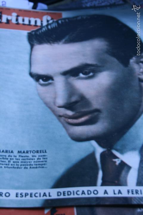 Coleccionismo de Revistas y Peri&oacute;dicos: JOSE MARIA MARTORELL  FERIA DE VALENCIA  PAQUITA RICO  CARMEN SEVILLA 1952  TRIUNFO