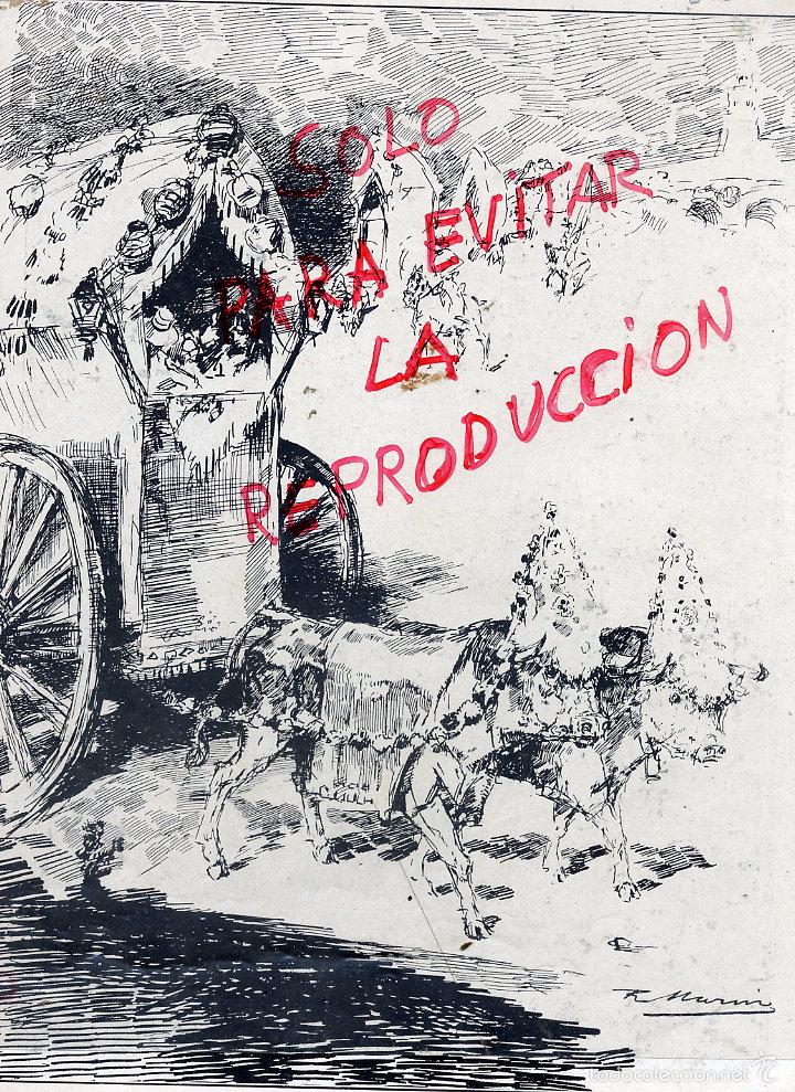 Coleccionismo de Revistas y Peri&oacute;dicos: SEVILLA 1927 SEMANA SANTA ILUSTRACION R.MARIN HOJA REVISTA