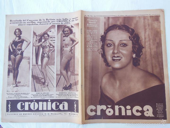 Coleccionismo de Revistas y Peri&oacute;dicos: CR&Oacute;NICA. Revista de la Semana. A&ntilde;o VII, N&uacute;m 313, 10 noviembre 1936