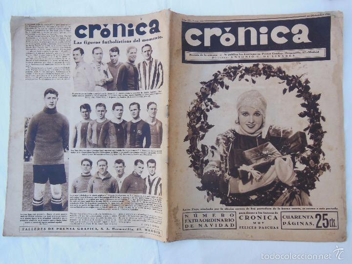 Coleccionismo de Revistas y Peri&oacute;dicos: CR&Oacute;NICA. Revista de la Semana. A&ntilde;o III, N&uacute;m 110, 20 diciembre 1931. N&uacute;mero Extraordinario de Navidad