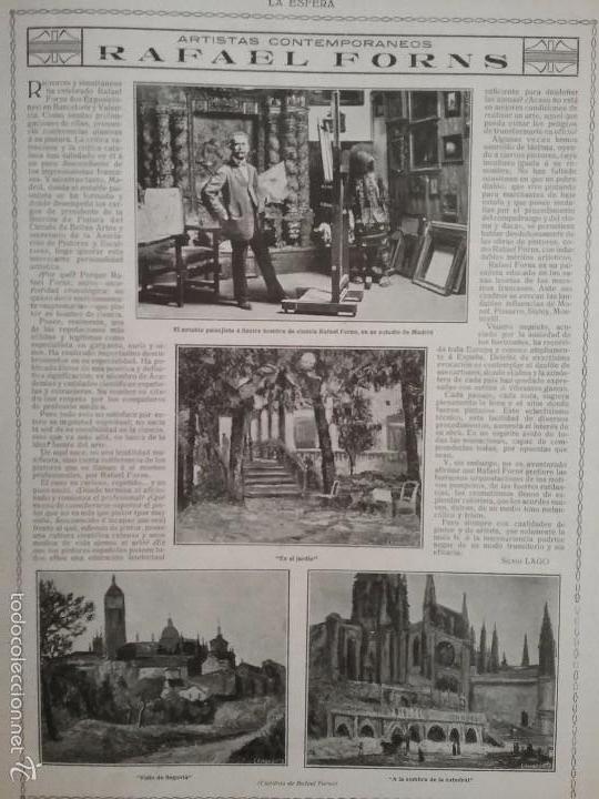 Coleccionismo de revistas y peri&oacute;dicos: REVISTA A&Ntilde;O 1918.RAFAEL FORNS MAURICE DENIS PINTURAS MODERNA FRANCESA