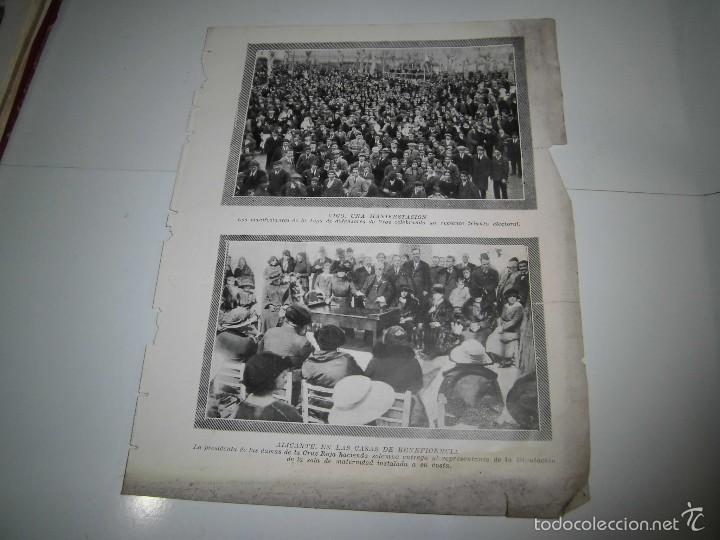 Sammeln von Zeitschriften und Zeitungen: MANIFESTACION DE LA LIGA DE DEFENSORES DE VIGO ARRIBA HOJA DE REVISTA BLANCO Y NEGRO 1922