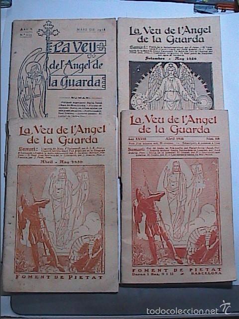Coleccionismo de Revistas y Peri&oacute;dicos: LA VEU DE L'ANGEL DE LA GUARDA. 4 LIBROS. 1918,1926, 1930 Y 1936.FOMENT DE PIETAT.BARCELONA.
