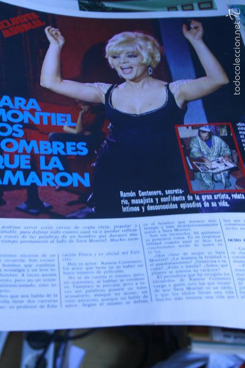 Coleccionismo de revistas y peri&oacute;dicos: RECORTES  REPORTAJE  HOJAS   SARA MONTIEL   EXLUSIVA RAMON CENTENERO