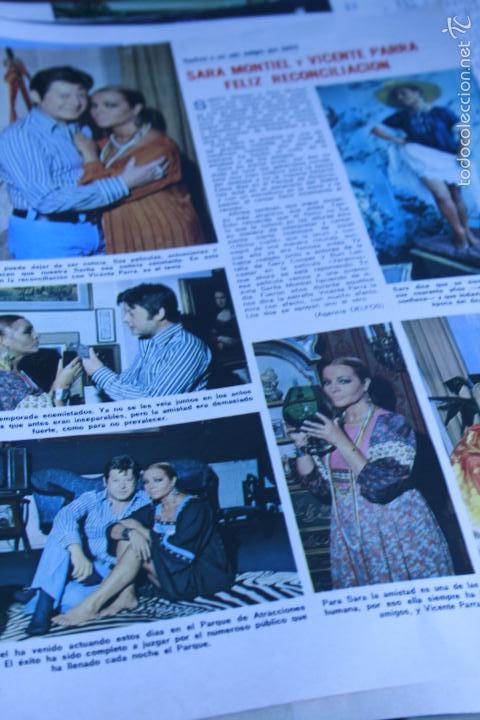 Coleccionismo de revistas y peri&oacute;dicos: RECORTES  REPORTAJE  HOJAS   SARA MONTIEL  REVISTA LECTURAS