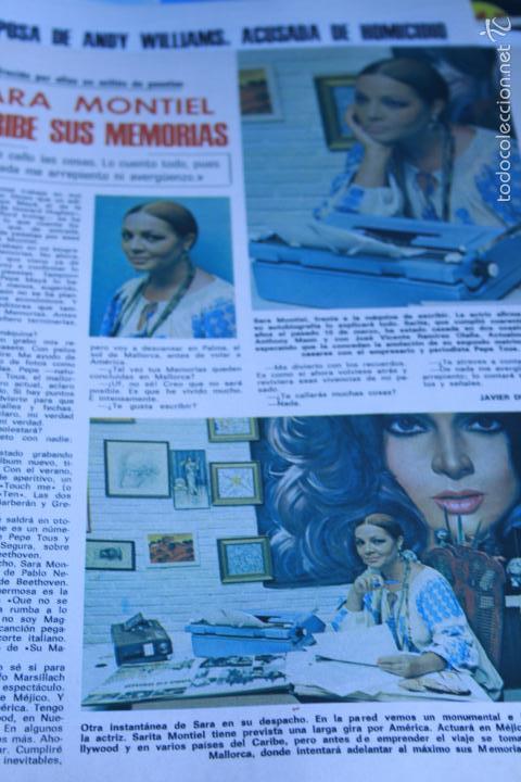 Coleccionismo de revistas y peri&oacute;dicos: RECORTES  REPORTAJE  HOJAS   SARA MONTIEL LECTURAS 3