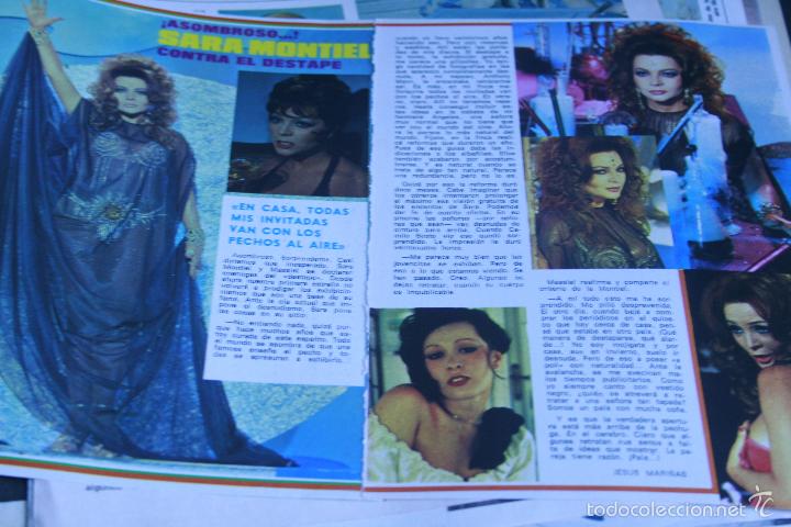 Coleccionismo de revistas y peri&oacute;dicos: RECORTES  REPORTAJE  HOJAS   SARA MONTIEL PRONTO
