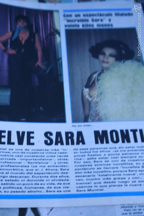 Coleccionismo de revistas y peri&oacute;dicos: RECORTES  REPORTAJE  HOJAS   SARA MONTIEL PERSONAS