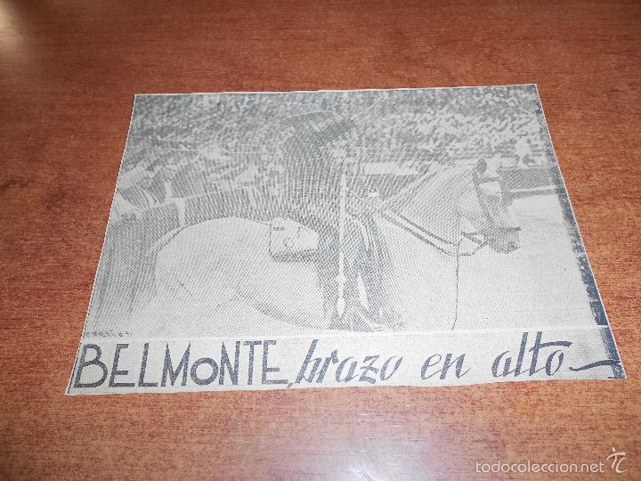 Collection Magazines and Newspapers: ANTIGUO RETAL DE PRENSA: BELMONTE BRAZO EN ALTO