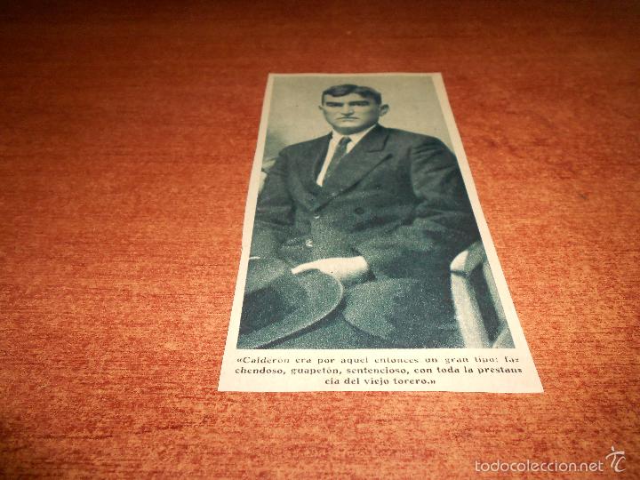 Collection Magazines and Newspapers: ANTIGUO RETAL PUBLICACI&Oacute;N DE 1935: EL BANDERILLERO DE ANTONIO MONTES, CALDER&Oacute;N.