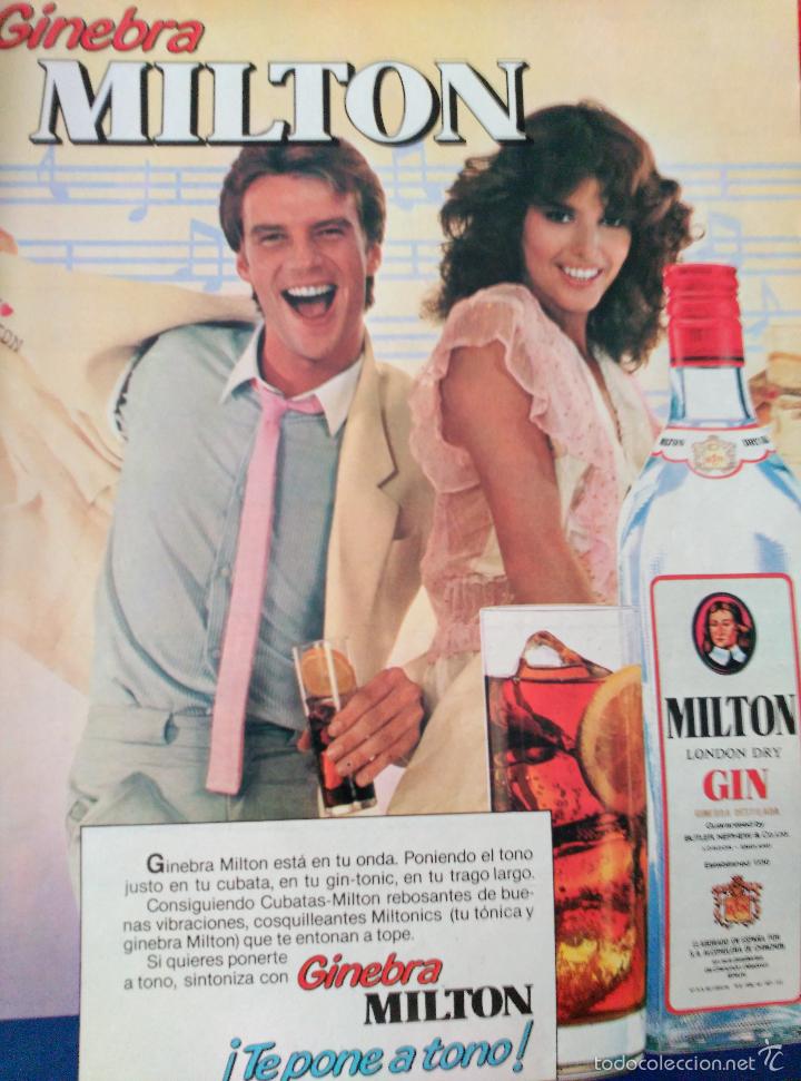Coleccionismo de revistas y peri&oacute;dicos: recorte GINEBRA GIN MILTON