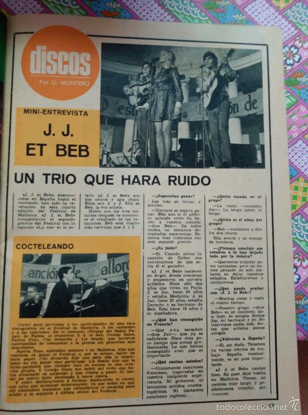 Coleccionismo de revistas y peri&oacute;dicos: RECORTE JJ ET BEB J J FESTIVAL DE MALLORCA