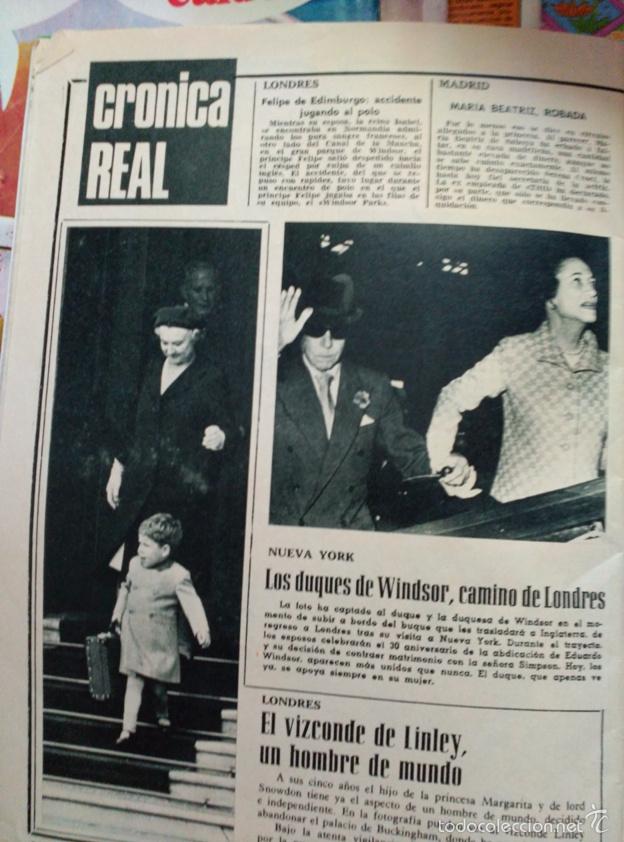 Coleccionismo de revistas y peri&oacute;dicos: RECORTE LOS DUQUES DE WINDSOR