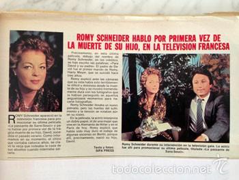 Coleccionismo de Revistas y Peri&oacute;dicos: RECORTE - ROMY SCHNEIDER - 1982