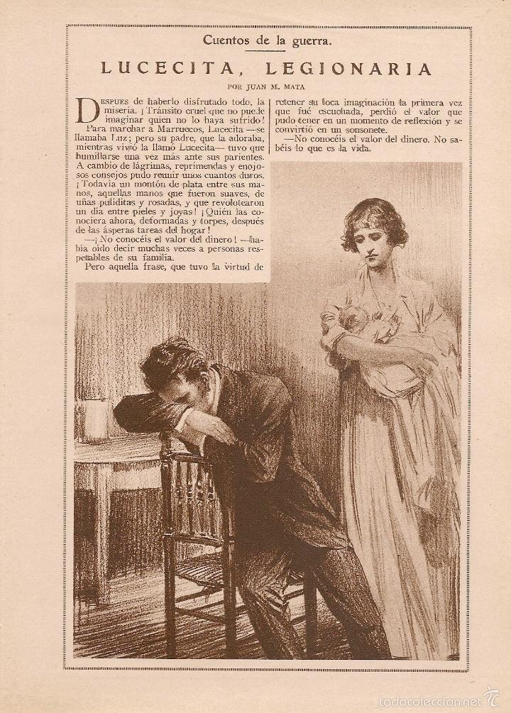 Coleccionismo de revistas y peri&oacute;dicos: Cuentos de la guerra: Lucecita legionaria / Juan M. Mata; il. Lozano Sidro - 1925