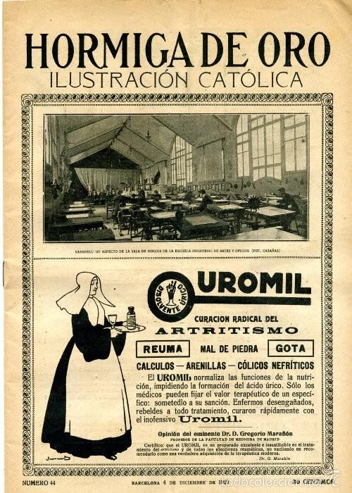 Coleccionismo de revistas y peri&oacute;dicos: HORMIGA DE ORO 1920 N&ordm; 44, FINISTERRE encajeras de camari&ntilde;as,,MARRUECOS,, MADRID Congreso Postal