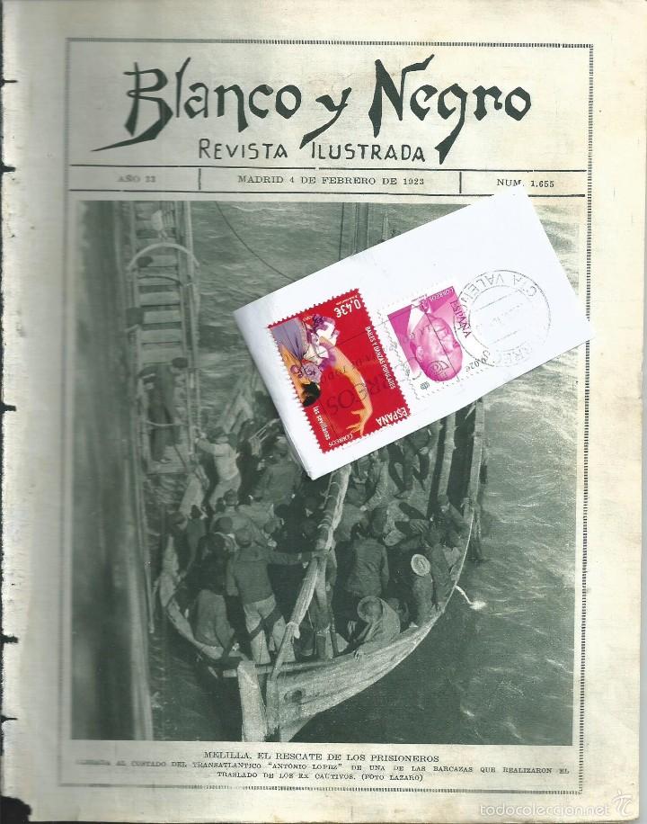 Coleccionismo de revistas y peri&oacute;dicos: PAGINA DESENC BLANCO Y NEGRO FEB 1923. 4 PAG. PORTADA MELILLA RESCATE PRISIONEROS   ANTONIO LOPEZ