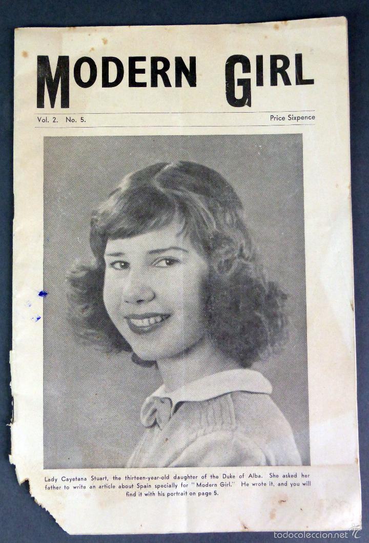 Coleccionismo de revistas y peri&oacute;dicos: Revista Modern Girl Vol 2 N&ordm; 5 Cayetana Alba Duquesa en la portada texto ingl&eacute;s