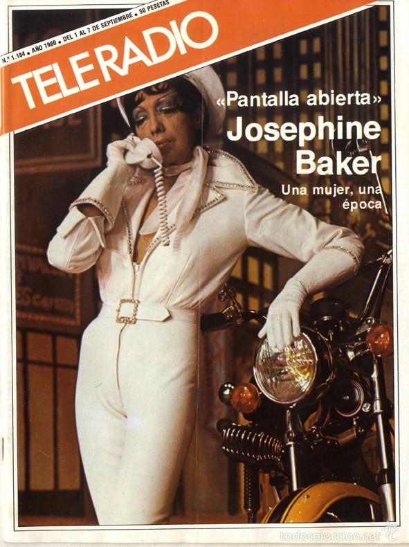 Sammeln von Zeitschriften und Zeitungen: Revista Tele Radio n. 1184. 01/09/1990. &ldquo;Pantalla abierta&rdquo;. Josephine Baker. Una mujer de &eacute;poca.