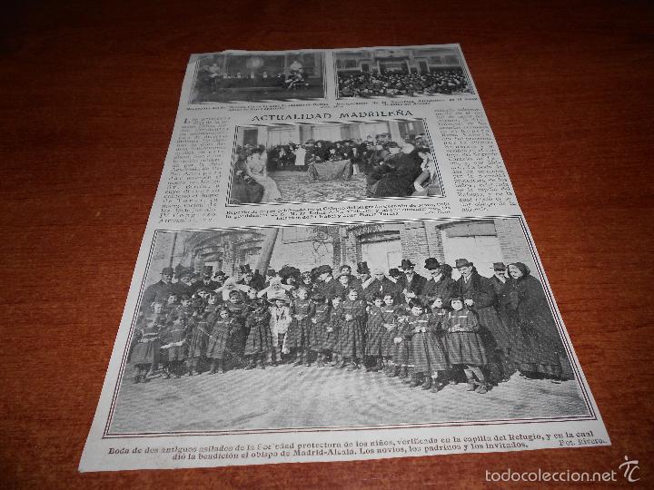 Sammeln von Zeitschriften und Zeitungen: RETAL PRENSA SIN DATAR, APROX. 1910: REPARTO DE ROPA, PRESIDE LA REINA VICTORIA. SR. BARRON ACADEMIA