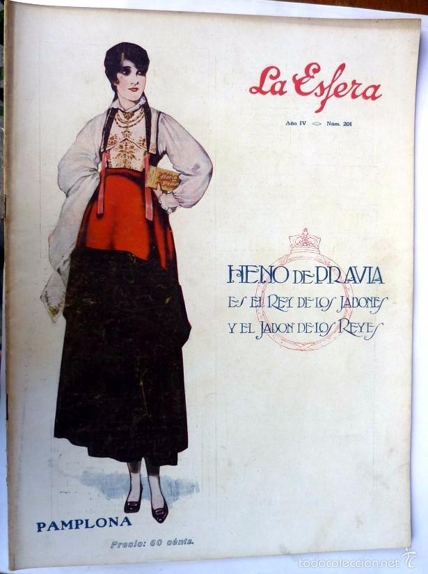 Collection Magazines and Newspapers: LA ESFERA. A&Ntilde;O IV N&ordm; 201. 3 NOVIEMBRE 1917. PORTADAS PAMPLONA / HENO DE PRAVIA, MADRILE&Ntilde;A DE OROZ