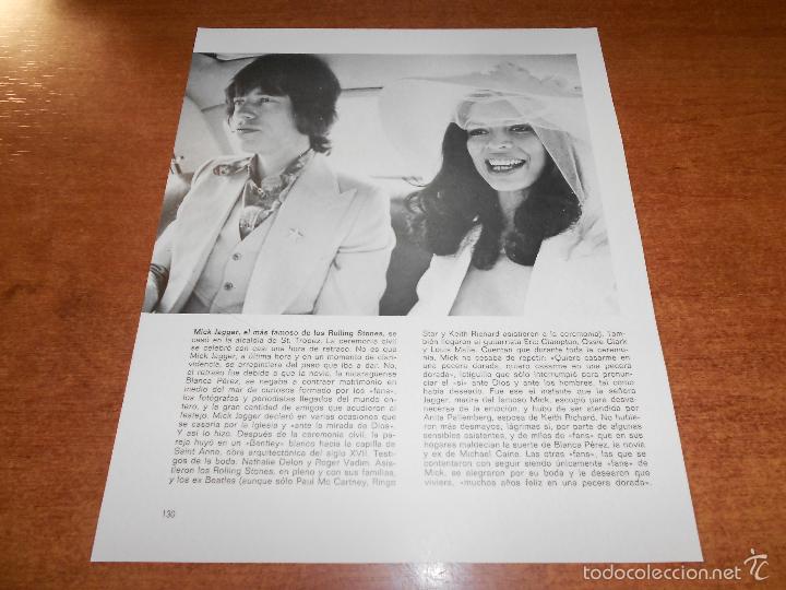 Coleccionismo de Revistas y Peri&oacute;dicos: RETAL NOTICIAS 1971: BODA DE MICK JAGGER EN ST. TROPEZ