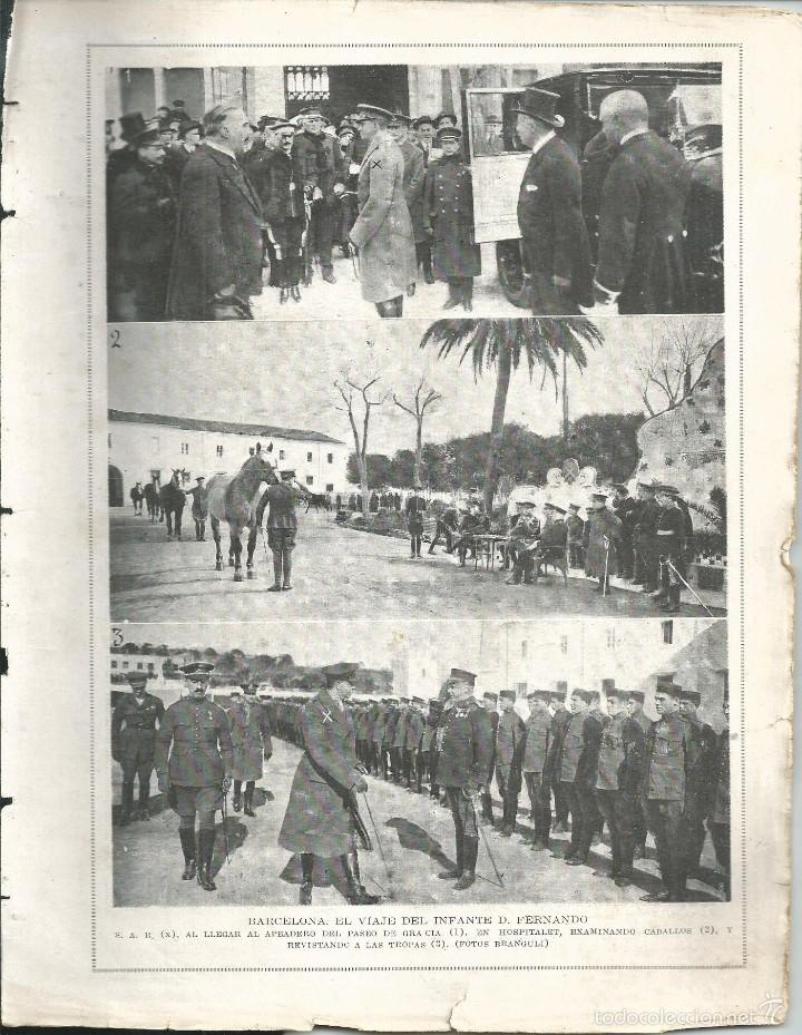Sammeln von Zeitschriften und Zeitungen: PAGINA DESENC BLANCO Y NEGRO FEB 1923.N&ordm;1657.2 Pag. INFANTE DON FERNANDO EN BARCELONA. HOSPITALET